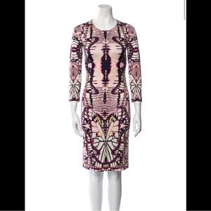 Just Cavalli Preloved shift dress no tags three quarter sleeve with scoop neck